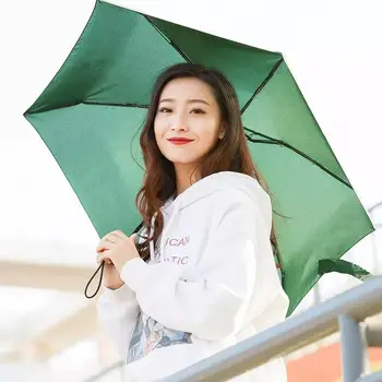 

Umbrella 50% Fold Super Short Sun Protection Umbrellas Mini Protable Ultralight Rainy Umbrella Waterproof Windproof