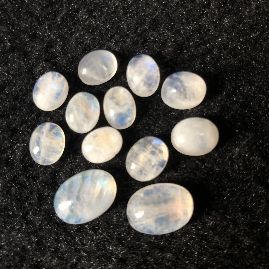 Freeform calibrated 24 x 24 mm Rainbow moonstone cabochon flat back cabochon genuine rainbow moonstone Rainbow Moonstone