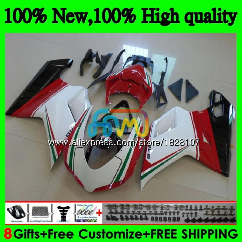 848 1098 для поездок на мотоцикле DUCATI 848R 1098R 1198 07 08 09 10 11 70BS. 23 1098S 848S R 1198S 2007 2008 2009 красный зеленый 2010 2011 2012 обтекатель