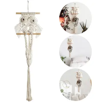 

Handwoven Tapestry Owls Dream Catcher Tapestry Wall Hanging Handmade Tassels Ornament For Home Decoration