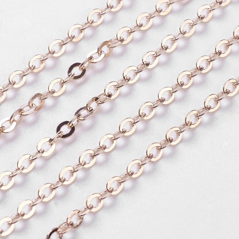 about 92m/roll Brass Cross Chains Cable 2.5x2x0.45 mm for jewelry making DIY Bracelet Necklace Accessories | Украшения и
