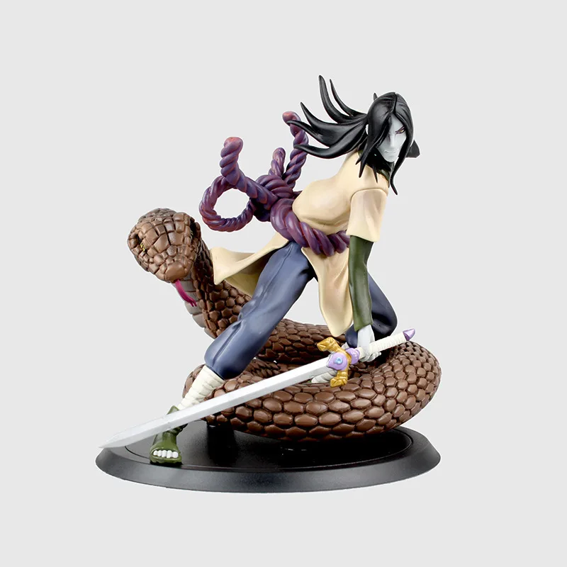 

FMRXK 14cm Anime Naruto Orochimaru Snake Action Figure Toy With Grass-Cutting Sword PVC Collection Model Gift For Kids