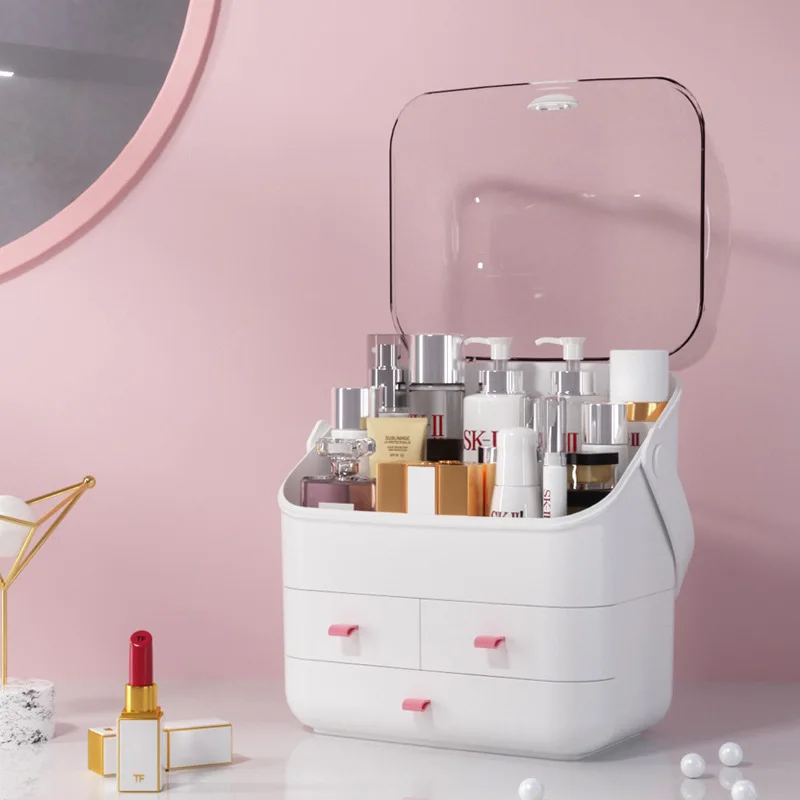  Acrylic Cosmetic Box Multifunctional Transparent Makeup case Organizer Hand-held Cosmetic Jewelry B