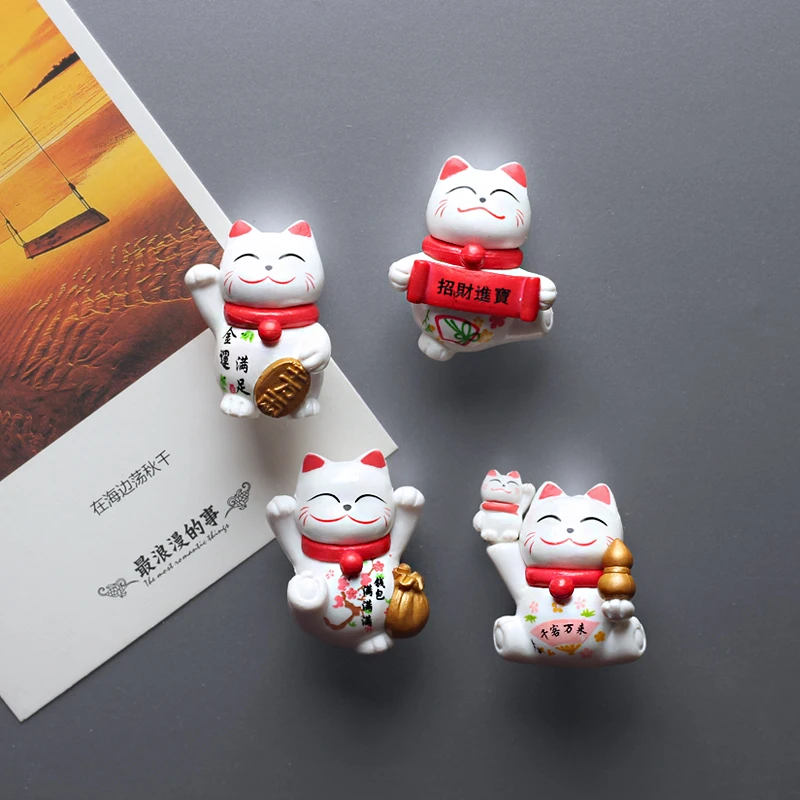 Новогодний праздничный магнит на холодильник милый корейский 3D счастливый кот магнит аксессуары для дома кухонные аксессуары для домашнего декора
