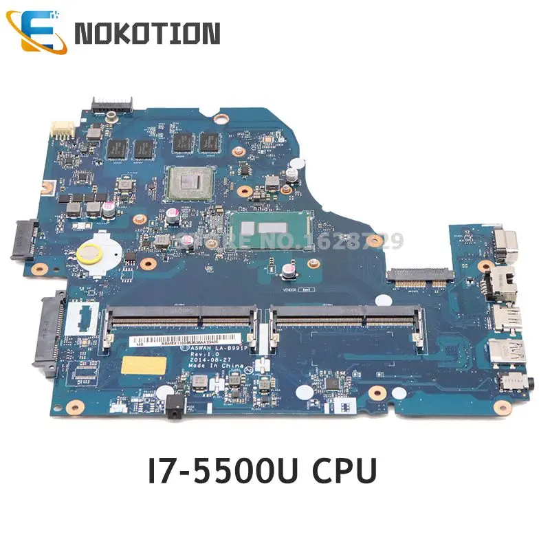 NOKOTION A5WAH материнская плата для ноутбука Acer aspire NBMSX11008 NBMLC11008 SR23W с процессором 840M