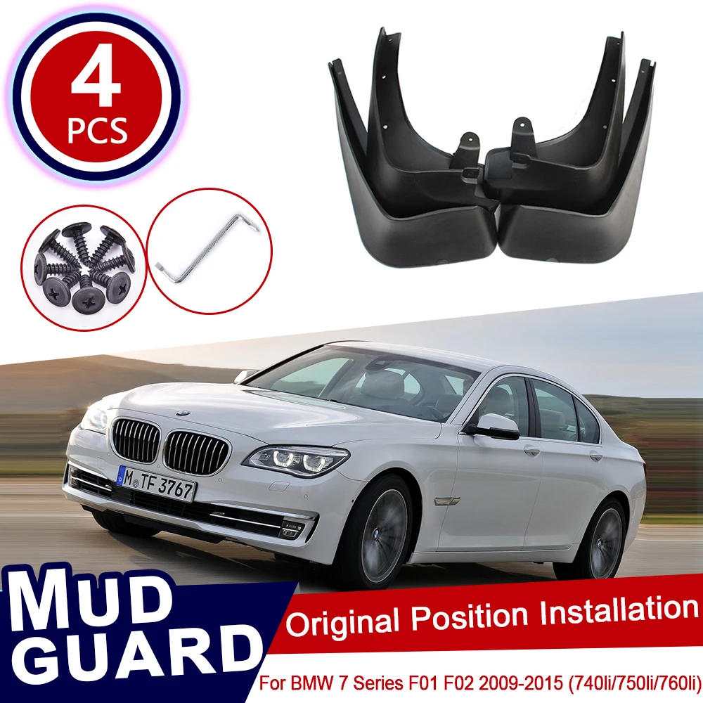 

4pcs for BMW 7 Series F01 F02 2009~2015 Car Mud Flaps Front Rear Mudguard Splash Guards Fender Mudflaps 2010 2011 2012 2013 2014