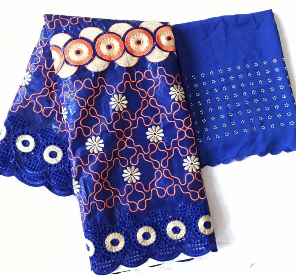 Высокое качество вышитые отверстия bazin brode getzner Африканский бассейн riche ткань с Стразы и бусины морская парча ткань Новинка