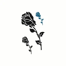 Black Rose Waterproof Temporary Tattoo Sticker Female Male Arm Leg Fake Tattoo Body Art Water Transfer Sticker