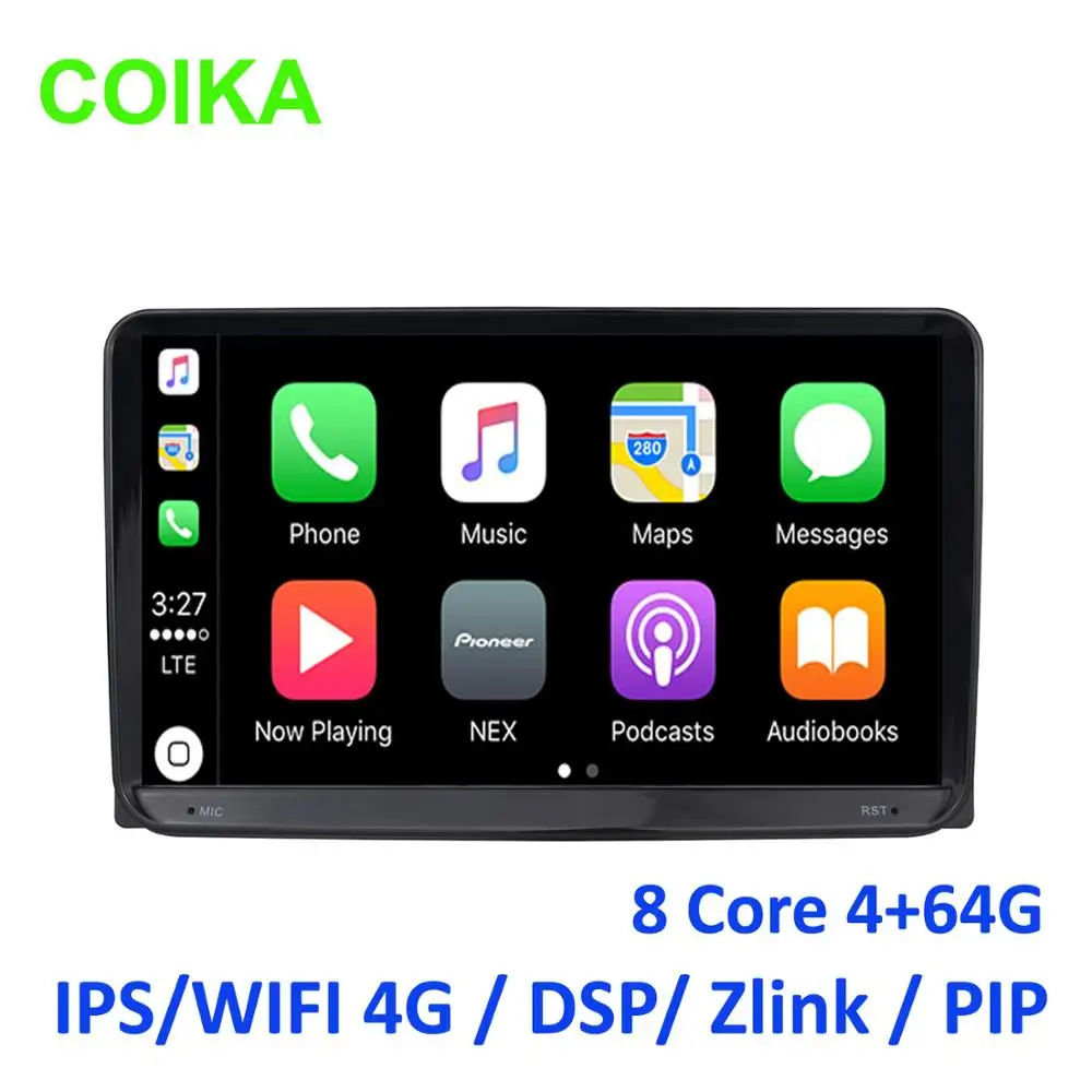 

COIKA 8 Core Android Auto GPS Receiver For Passat CC EOS T5 Skoda Octavia 2 DIN Radio 4+64G RAM WIFI 4G DSP Carplay OBD DVR SWC