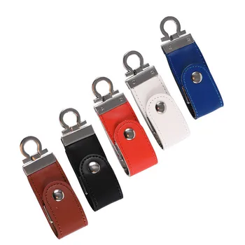 

Keychain Metal USB Flash Drives 4GB 8GB Leather USB Flash Drive Pen Drive Flash Memory Card Memory Stick External Storage Gift