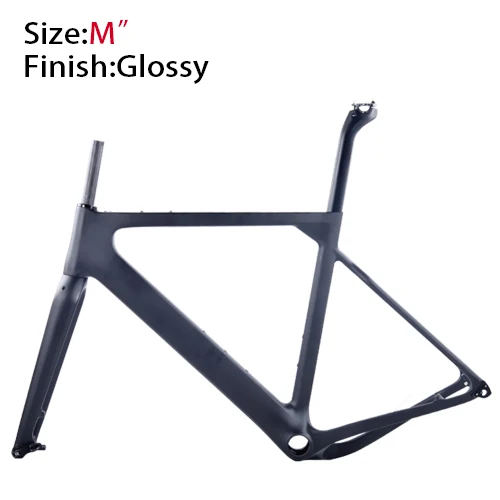 M Glossy Карбоновая гравийная велосипедная Рама aero Road или MTB рама 142x12 мм дисковый тормоз для кросса, гравия, сверхлегкие Углеродные детали для рамы велосипеда - Цвет: M Glossy