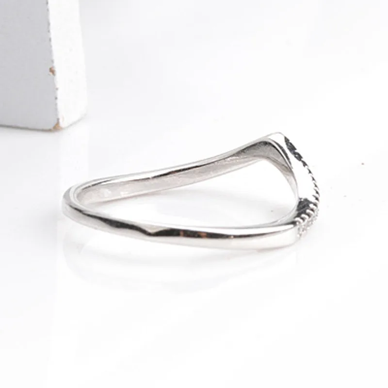 925 Sterling Silver Water Droplet Clear CZ Finger Rings for Women Wedding Engagement Jewelry Girlfriend Gift