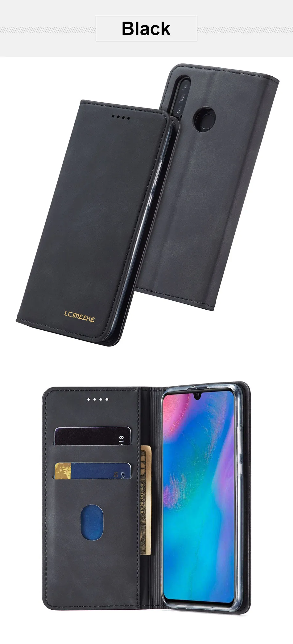 Чехол для huawei P30 Lite, флип-чехол для телефона Магнитный для huawei P30 Lite, кожаный винтажный кошелек, чехлы на huawei P30 Pro, чехол P30