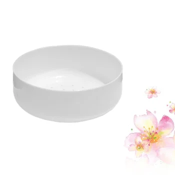 

1Pc Bonsai Flower Pot Simple Imitated Ceramics Plastic Flowerpot Creative Planter Container for Garden (White)