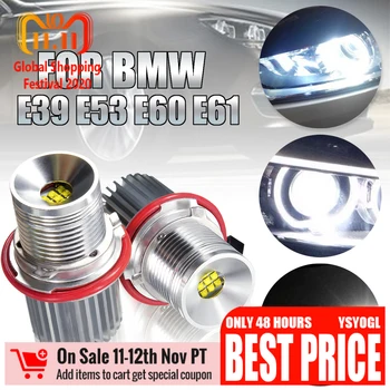 

2PCS 40W White Angle Eyes LED Marker HALO Ring Light Bulb Super Bright Led Energy Save For BMW E39 E53 E60 E61