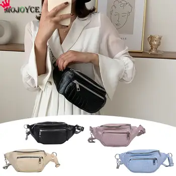 

Leather Crossbody Chest Bags Women Classic Texture Creative Delicate Design Stone Pattern Shoulder Waist Fanny Belt Pack