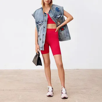 

France M 2020 spring summer new style individual design embroidery vest women sleeveless coats bull-puncher waistcoat