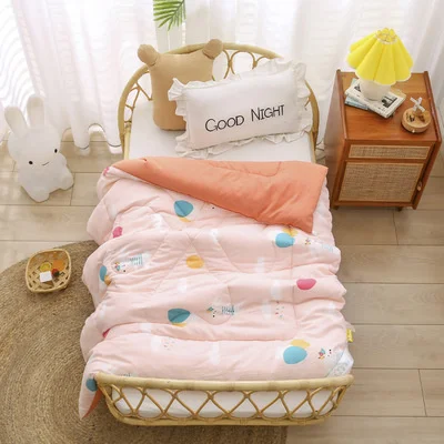 Baby Bed Quilt 120*150cm Toddler Bedding Set Comfy Warm Blanket Kindergarten Boys Girl Cotton Blanket Children Cotton Bed Linen