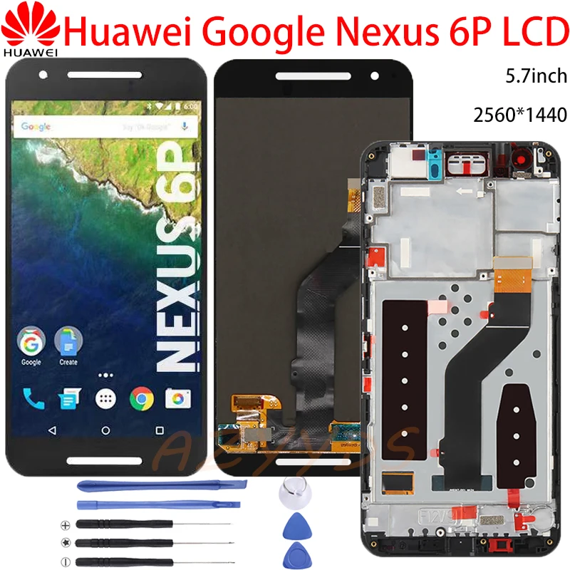 5 7 ''абсолютно новый протестированный AMOLED для Huawei Google Nexus 6P LCD ЖК-дисплей