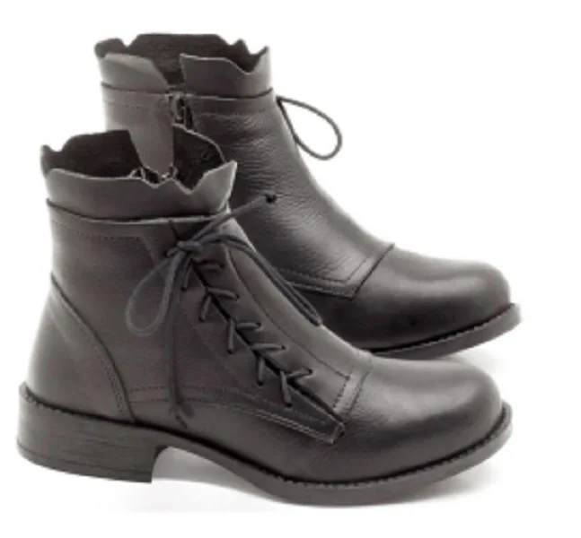 botas com volta laço-up design botas cor