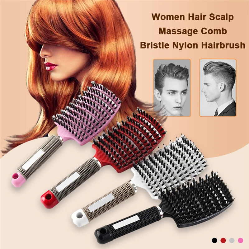 4 colors Women Hair Massage Comb Bristle & Nylon Hairbrush Wet Curly  Detangle Hair Brush for Salon Hairdressing Styling Tools|Combs| - AliExpress