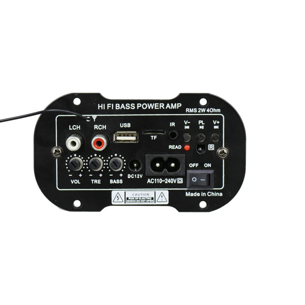 

USB Hi-Fi Auto TF Bass Subwoofer Stereo Remote Control Digital Mini Audio Power Amplifier Bluetooth 2 Din Car Radio