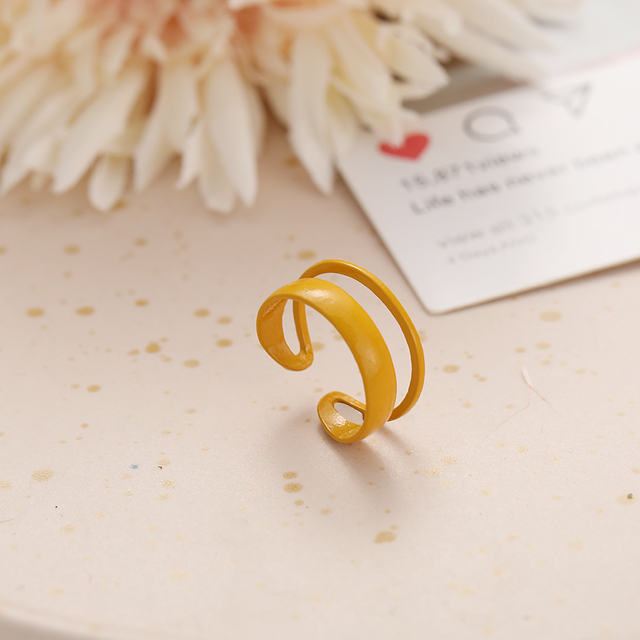 Gal Ring Alien Flower Queen Rings Namel Thick Ring Size Luxury Spring Fine Lucky Jewelry Heart Clouds Rings for Women Gift