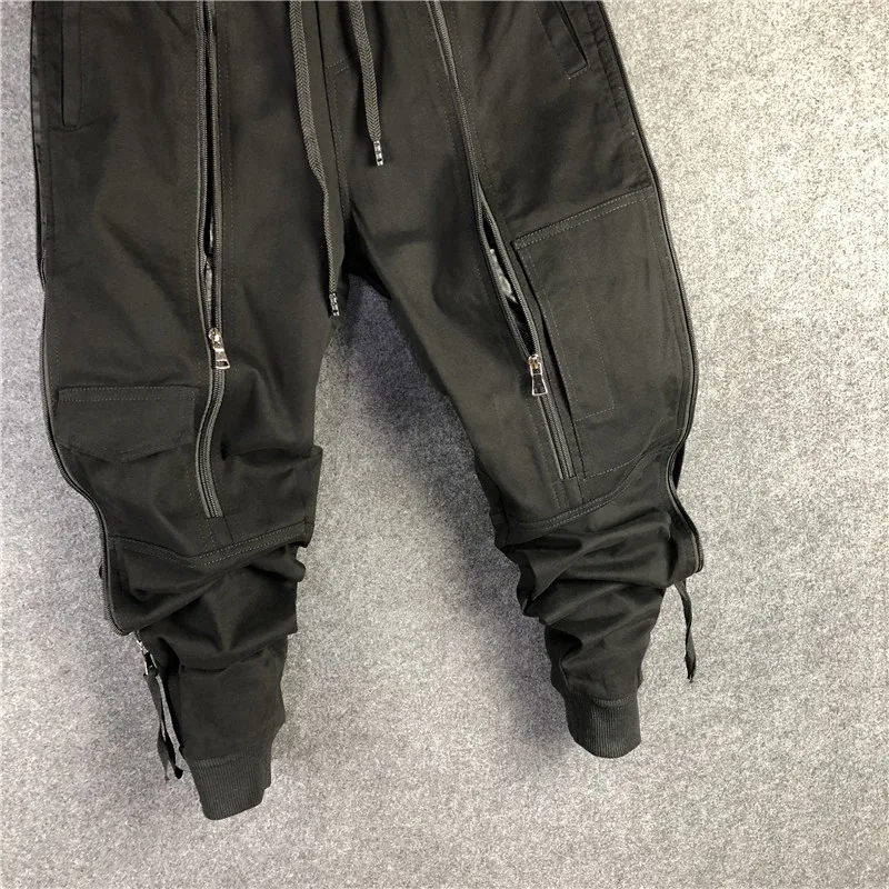 Owen Seak Men Casual Cargo Harem Pants High Street Hip Hop Length Men's Clothing Sweatpants Autumn Winter Black Big Size white harem pants