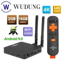 Android 9,0 Smart tv Box UGOOS AM6 S922X DDR4 2 Гб ОЗУ 16 Гб ПЗУ 2,4G+ 5G WiFi 1000M LAN BT 5,0 4K HD домашний медиаплеер телеприставка