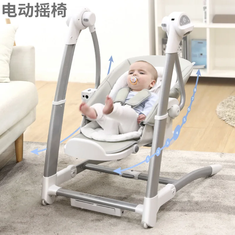 3 в 1 Электрическое Кресло-Качалка, обеденный стул, Многофункциональный Детский стульчик, Электрический детский стульчик для новорожденных