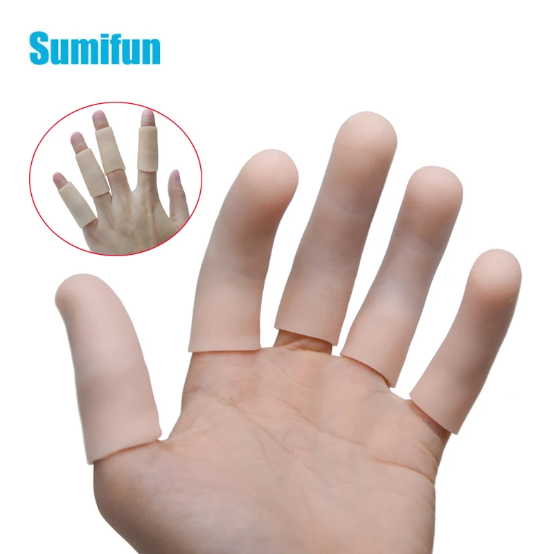 4Pcs Silicone Gel Tubes Finger Little Toe Protector Corn Blister Protect Pain Relief Toe Separators Foot Care Tool D2216 10 pcs silicone gel finger tube protector toe sleeves for friction pain relief foot care tool finger protect
