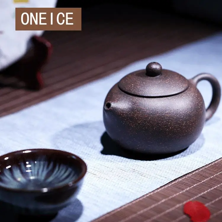 

Yixing purply clay Teapot Chinese Kongfu Tea pots Raw ore black mud xishi pot 180ml
