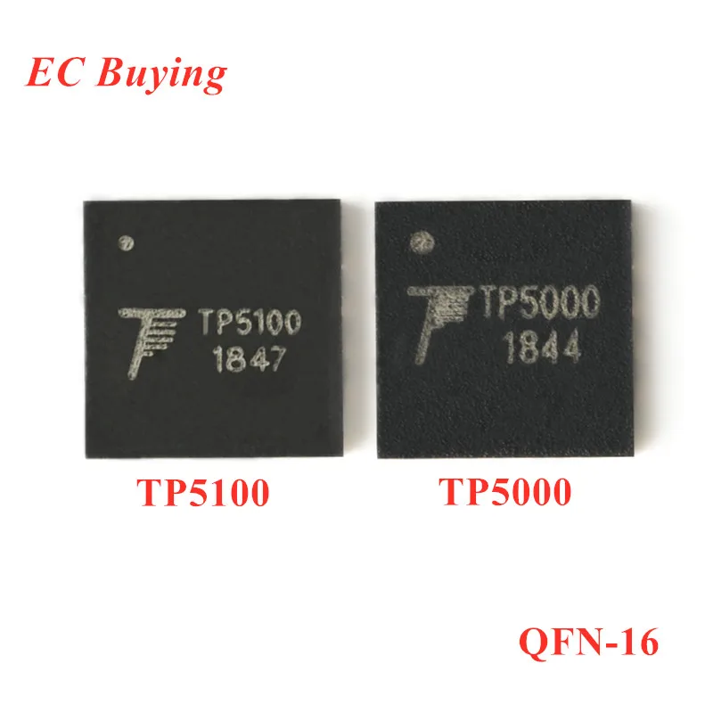 5 шт. TP5100 TP5000 QFN-16 2A понижающий переключатель 4 2 V/3 6 V 8 V/4 литиевая батарея Чип