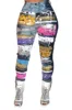 European fashion tie dye print female jeans high waist skinny pencil pants streetwear tide style jeans MLZ-7093 ► Photo 2/6