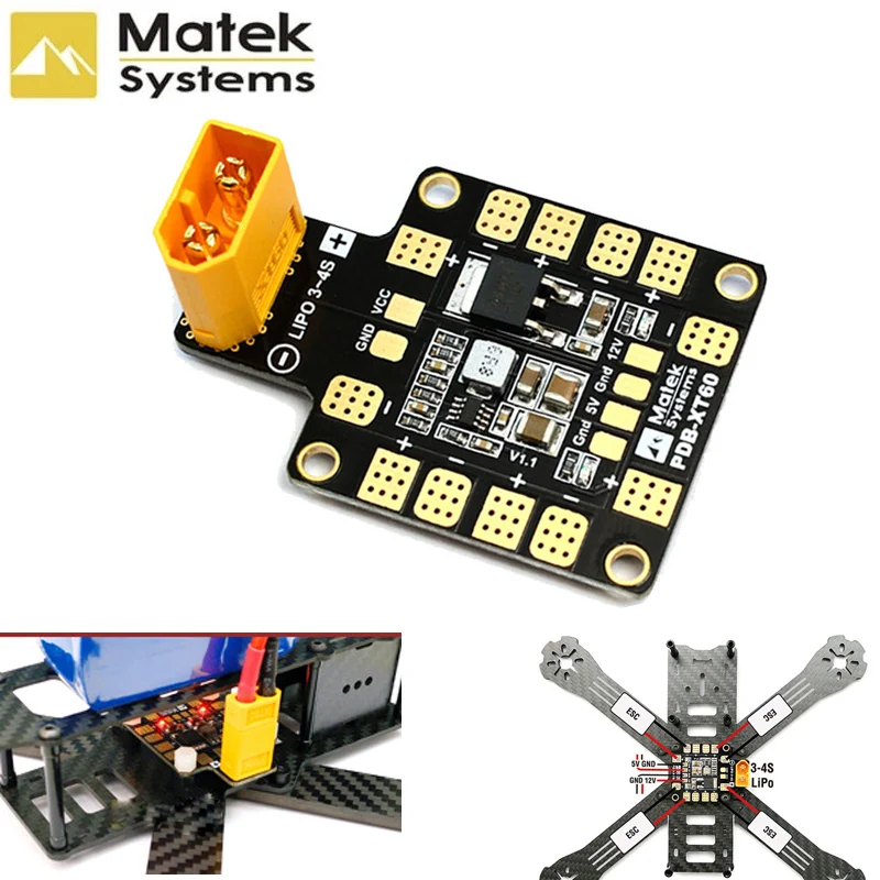 Мини-концентратор питания Matek 30 5*30 5 мм PDB XT60 распределительная плата стандартная