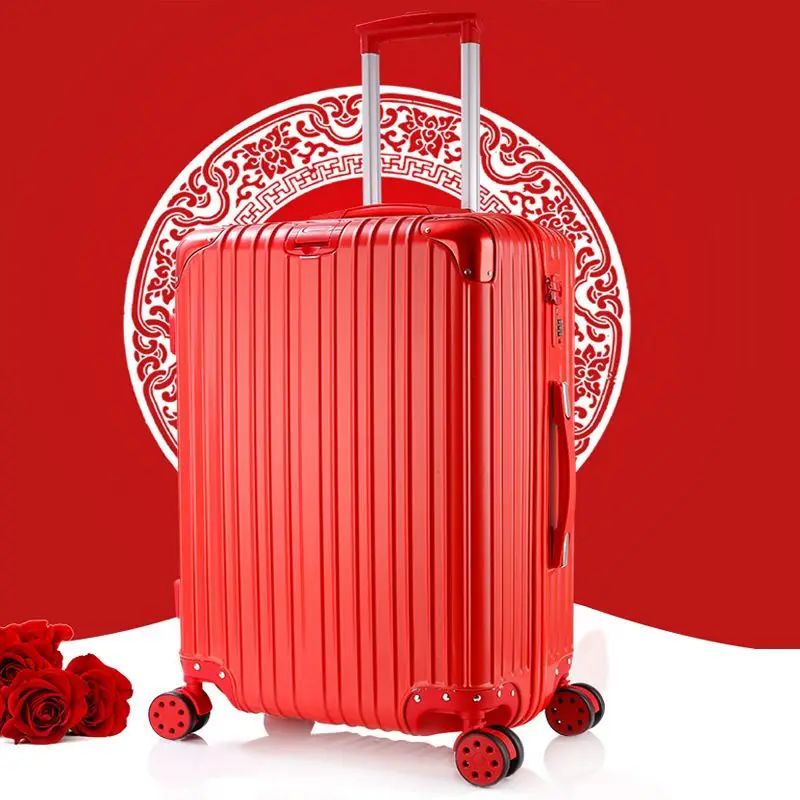 PROD 4000825717922 20 inch wedding box bride dowry suitcase wedding
code box big red trolley case