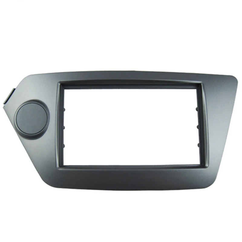 Рамка топ с декоративной полосой радио фасции Для KIA OPTIMA K2 2011+ рамка для DVD CD отделка монтажная рама комплект - Название цвета: Серый