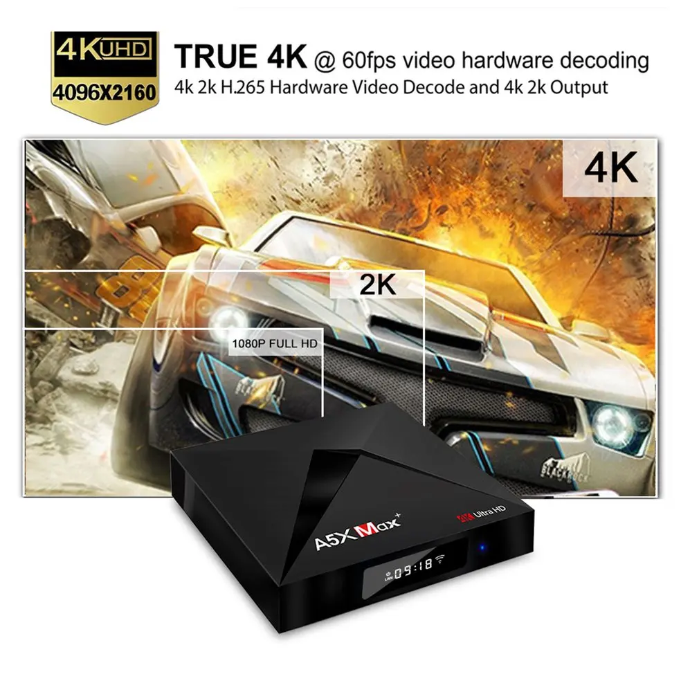 A5X Max+ Set Top Box 4K High Definition Network Player TV Box 4+32G WIFI Network Smart Set-top Box Player For Android 8.1 A5X Max+ Set Top Box 4K High Definition Network Player TV Box 4+32G WIFI Network Smart Set-top Box Player For Android 8.1