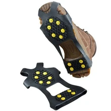 10 заклепок противоскользящие снежные ледяные скалолазания шиповки с зажимом скобы Бахилы для обуви Уличная обувь