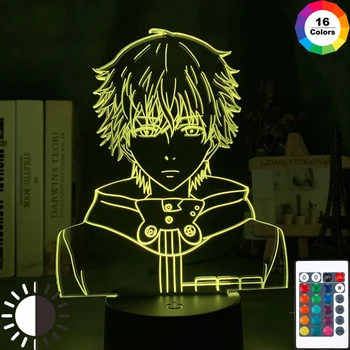 

3d Led Night Light Tokyo Ghoul Ken Kaneki Face Nightlight for Reading Room Decor Light Anime Gift for Birthday Table Lamp Usb
