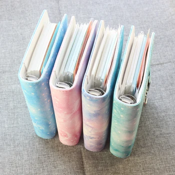 

Domikee cute constellation pattern leather binder agenda planner organizer school diary with lock notebooks set stationery A6