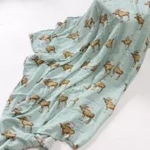 Детские одеяла с пандой, пандой, антилопой, мягкие хлопковые детские муслиновые пеленки для новорожденных, тканевые полотенца, шарф, накидка для сна