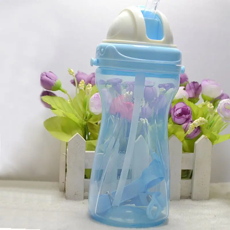 as the picture 400 мл Leuke детская тренировочная чашка Leren Voeden Drinkwater Stro Handvat Fles тренировочная чашка Babyvoeding Cup - Цвет: as the picture