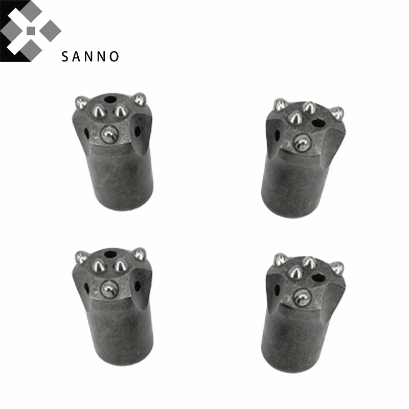 

2Pcs/lot 5 Tooth 7 degree tapered rock button drill bit 40mm / 42mm mining tools customize quarrying tapered rock drilling