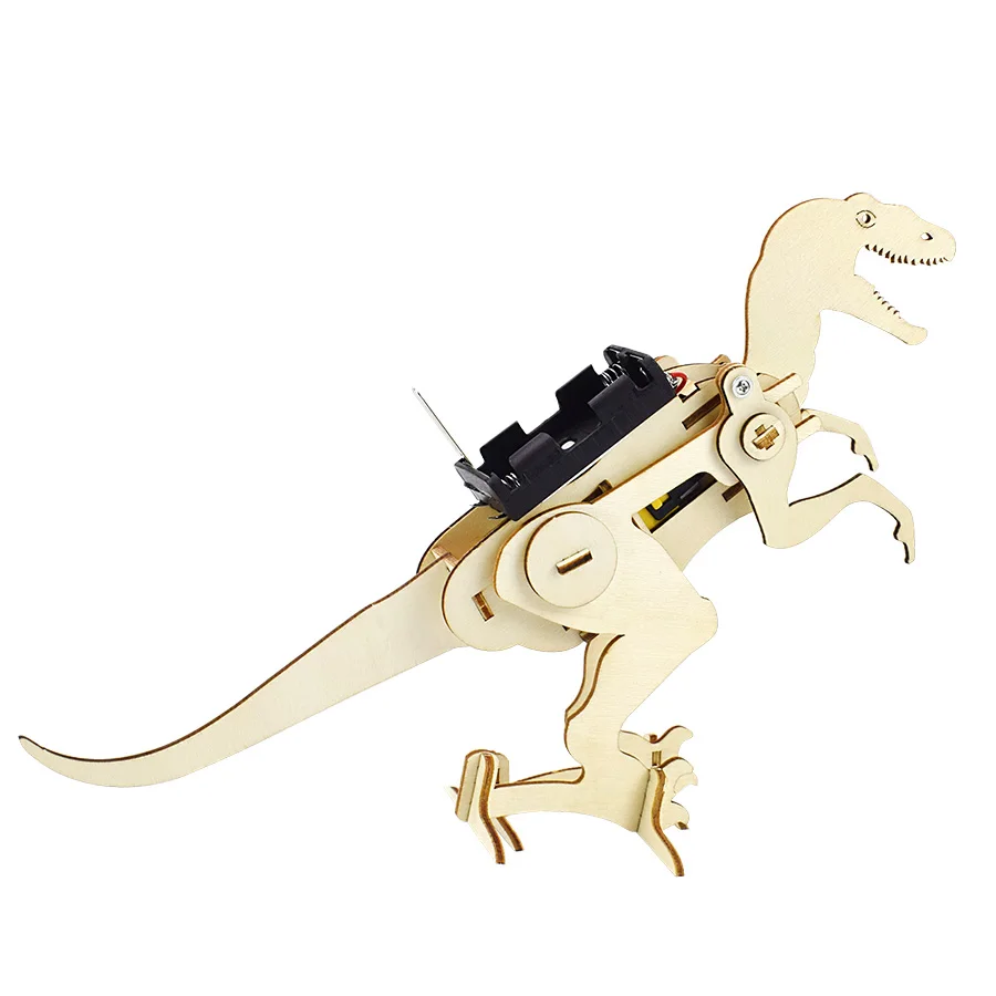 DIY электрическая модель T Rex наборы игрушек для мальчиков деревянный динозавр