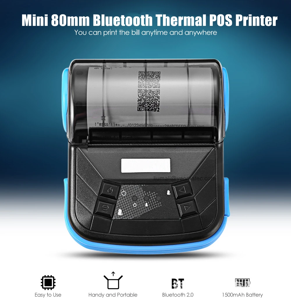 

Wireless Mini Bluetooth Thermal Printers Portable Thermal Receipt Printer 80mm Mobile Phone Android POS PC Pocket Bill Impresora
