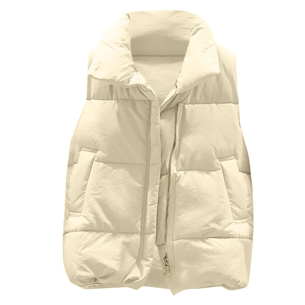 JAYCOSIN ladies sleeveless high-neck down vest short fashion zipper warm casual vest loose hot jacket wild 2019 new daily