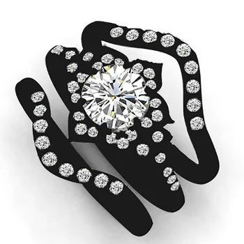 

The new popular fashion black ring for simple and creative party fashion rings