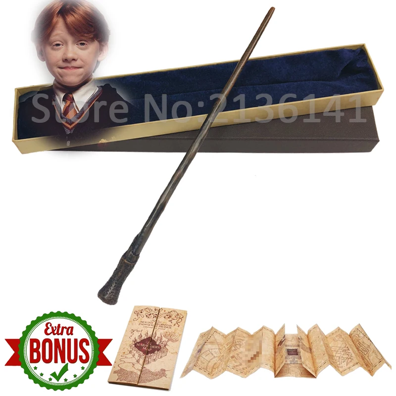 28 Kinds of Potter magic Wand With Gift Box Packing Metal-Core Magic Wand For Children Cosplay Harried Magical Wand With Bonus - Цвет: Ron