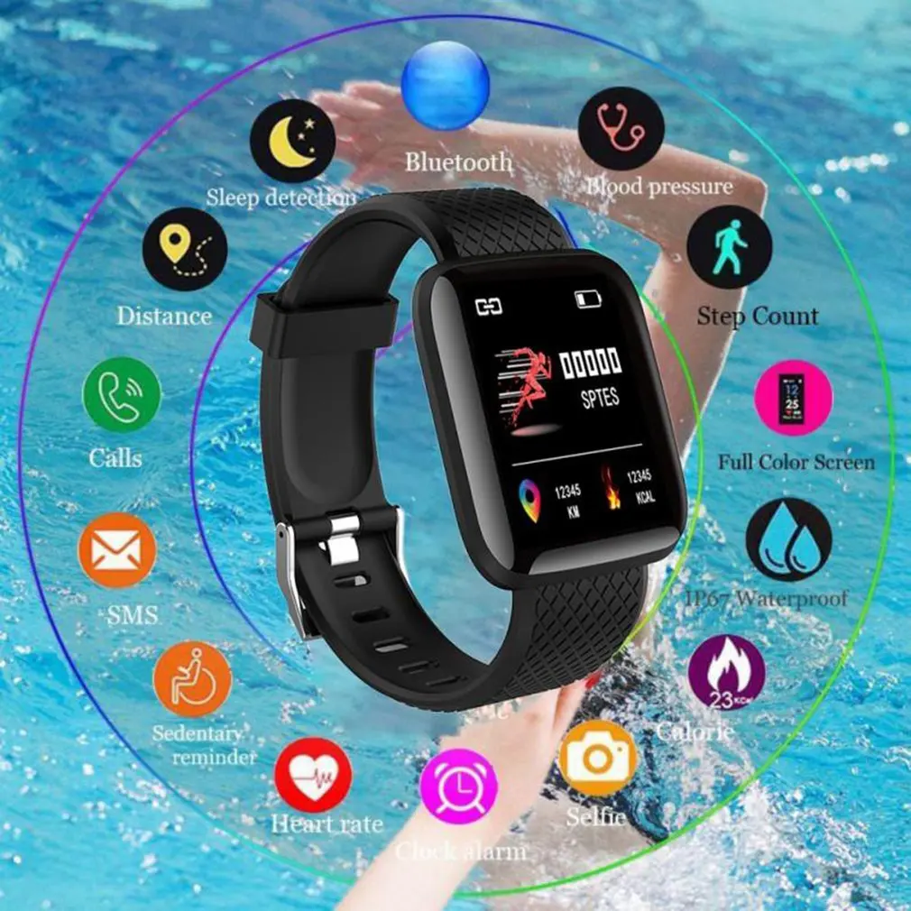 Replacement Watch Band Durable Strap Wristband Replaceable Bracelet Accessories for 116 Plus Ssmart Bbracelet D13.